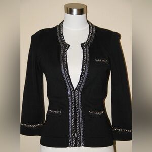 WHBM Parisian Market Embellished CARDIGAN Sweater Jacket